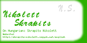 nikolett skrapits business card